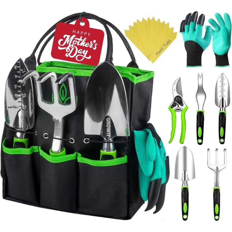 9 Pcs Ergonomic Garden Tool Se - Gardening Yard Tools ulasan dan harga