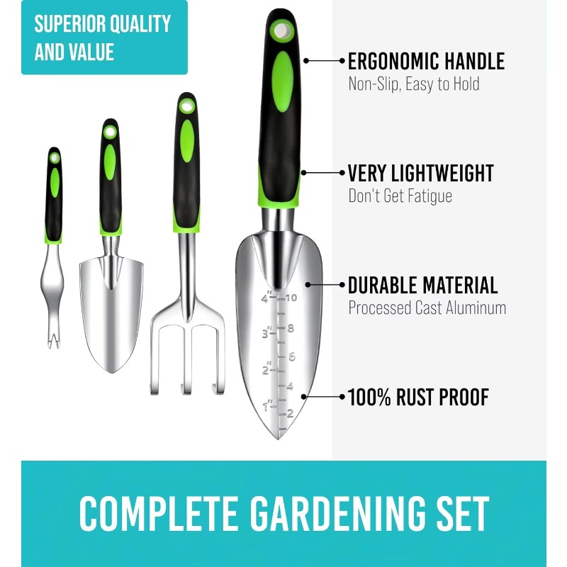 9 Pcs Ergonomic Garden Tool Se - Gardening Yard Tools ulasan dan harga