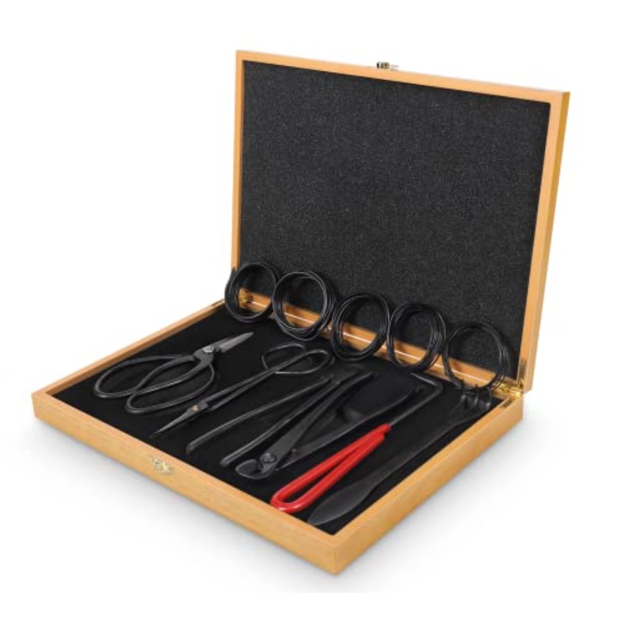 Bonsai Tools Set with Wood Box - Bonsai Tool Set ulasan dan harga