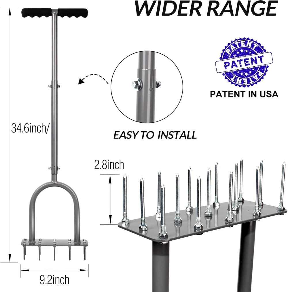 Lawn Aerator Spike Metal Manua - Gardening Yard Tools ulasan dan harga