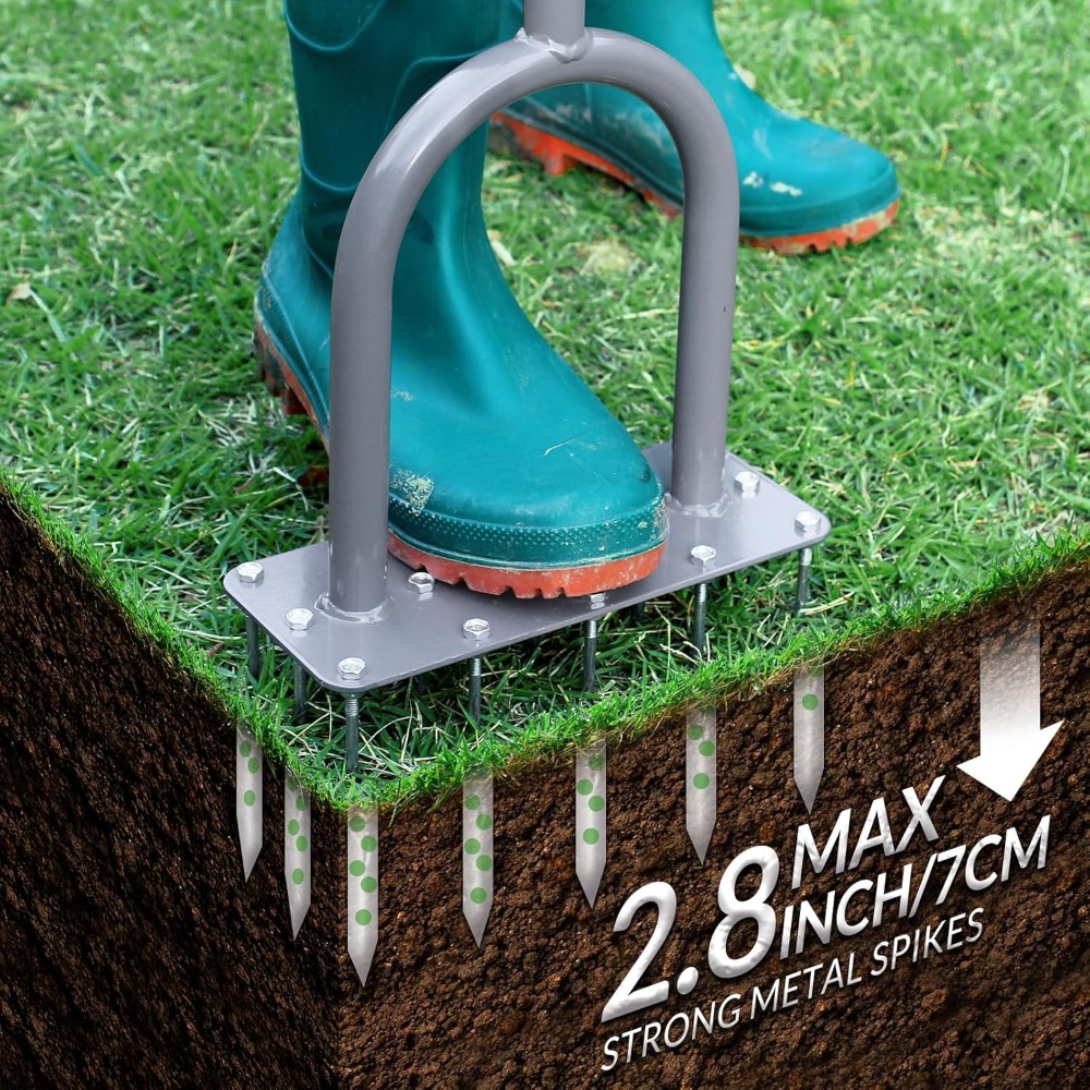 Lawn Aerator Spike Metal Manua - Gardening Yard Tools ulasan dan harga